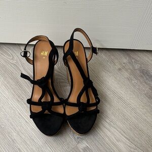 H&M Elegant Black Sandals for Women